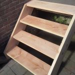Houten trap buiten